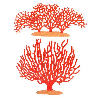 CIYODO 2-Piece Realistic Coral Underwater Plant Aquarium Decorations, Coral Model for Aquarium Landscapes