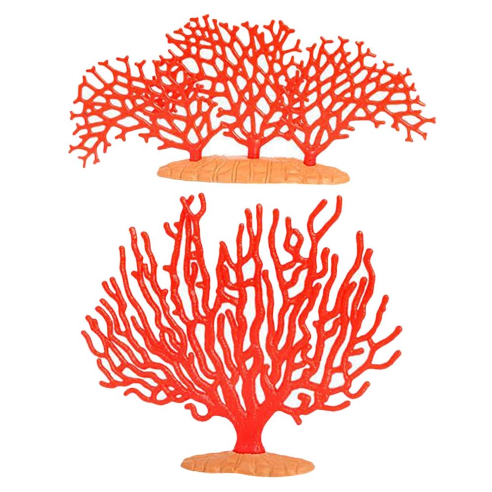 CIYODO 2-Piece Realistic Coral Underwater Plant Aquarium Decorations, Coral Model for Aquarium Landscapes