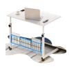 POCHY Overbed Table, Height-Adjustable Rolling Laptop Desk view 1