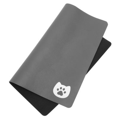 WOONEKY Pet Feeding Mat, Absorbent, Non-Slip, Quick-Drying, Paw Print Design