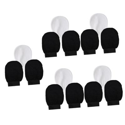 FRCOLOR 15-Piece Exfoliating Shower Gloves, Black and White