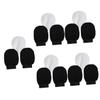 FRCOLOR 15-Piece Exfoliating Shower Gloves, Black and White view 1