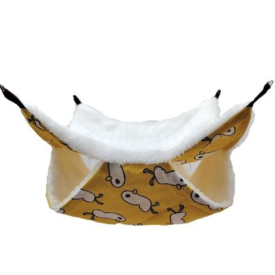 SimidunEUR Hammock/Small Animal Bed Plush Bed for Rats, Hamsters, Chinchillas, and Squirrels, Yellow 4.20 * 20 cm