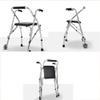 Foldable Rolling Walker with Seat for Older Adults, 2 Wheels, Lightweight, Upright, Height-Adjustable Walking Aid for Indoor and Outdoor Use view 4