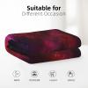ASEELO 102 x 76 cm Red Blue Galaxy Fleece Blanket, Sofa Throw for Bed, Couch and Travel view 2