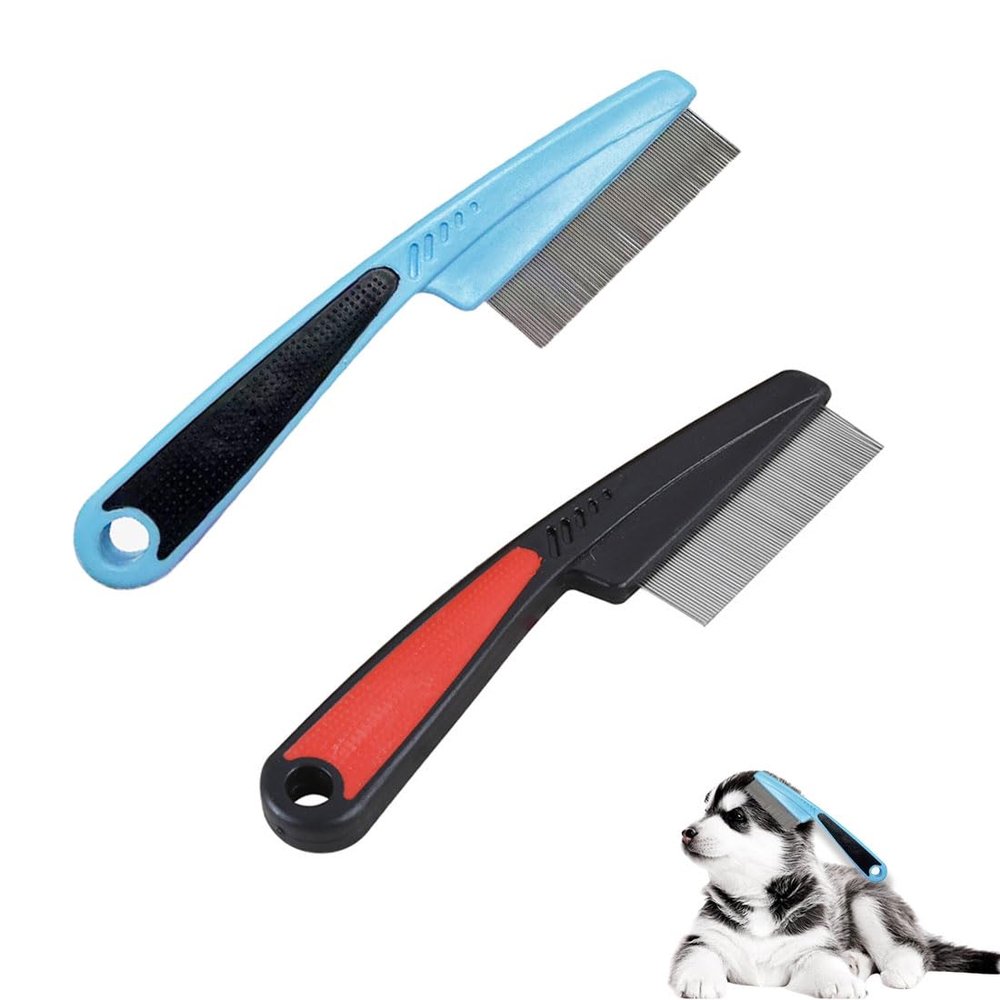 BZKSER Professional Flea Comb for Dogs and Cats - 2 pcs