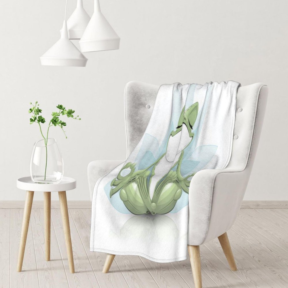 ASEELO 102 x 76 cm Funny Yoga Frog Fleece Blanket, Sofa Throw for Bed, Couch, and Travel