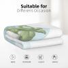 ASEELO 102 x 76 cm Funny Yoga Frog Fleece Blanket, Sofa Throw for Bed, Couch, and Travel view 2