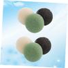 FRCOLOR 6-Piece Konjac Facial Sponge Set, Round, Black, Green and White view 4