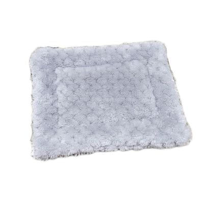 SimidunEUR Small Animal Plush Bed, Warm Fluffy Flannel Fleece Mat for Guinea Pigs, Hamsters, Rabbits, Kittens and Puppies, Gray, 26 × 33 cm