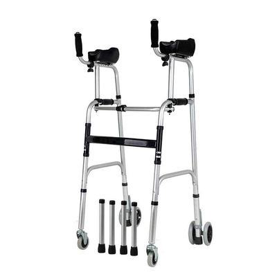 4-Wheel Walker, Foldable Rollator for Older Adults, Lightweight, Supports up to 200 kg, Adjustable, Compact, Double Comfort