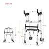 4-Wheel Walker, Foldable Rollator for Older Adults, Lightweight, Supports up to 200 kg, Adjustable, Compact, Double Comfort view 3
