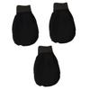 FRCOLOR 3-Piece Exfoliating Gloves for Women and Men, Black Shower Scrub Gloves for Gentle Skin Cleansing and Exfoliation in Bath and Sauna view 1