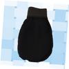 FRCOLOR 3-Piece Exfoliating Gloves for Women and Men, Black Shower Scrub Gloves for Gentle Skin Cleansing and Exfoliation in Bath and Sauna view 4