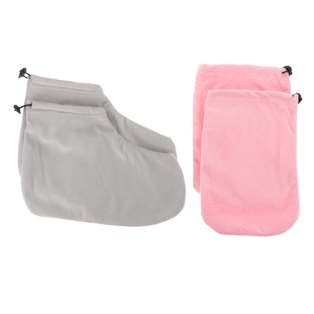 Paraffin Care Wax Foot Covers and Glove Set, Pink