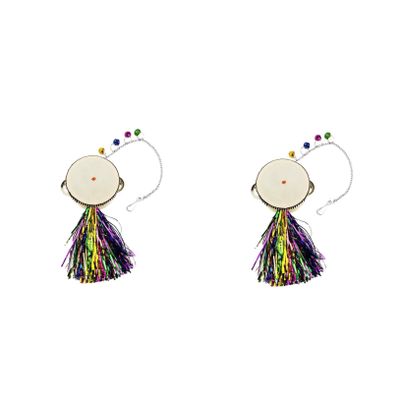 FRCOLOR 2-Piece Hanging Chicken Toy with Mirror