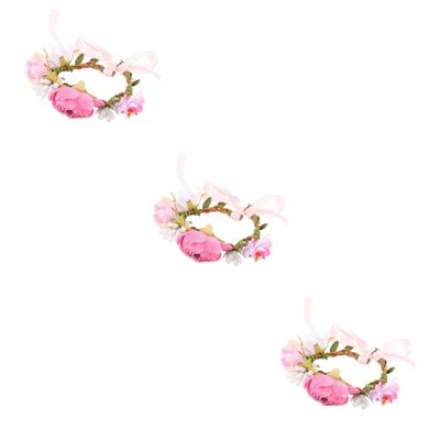 FRCOLOR 3-Piece Flower Collars for Small Dogs and Cats