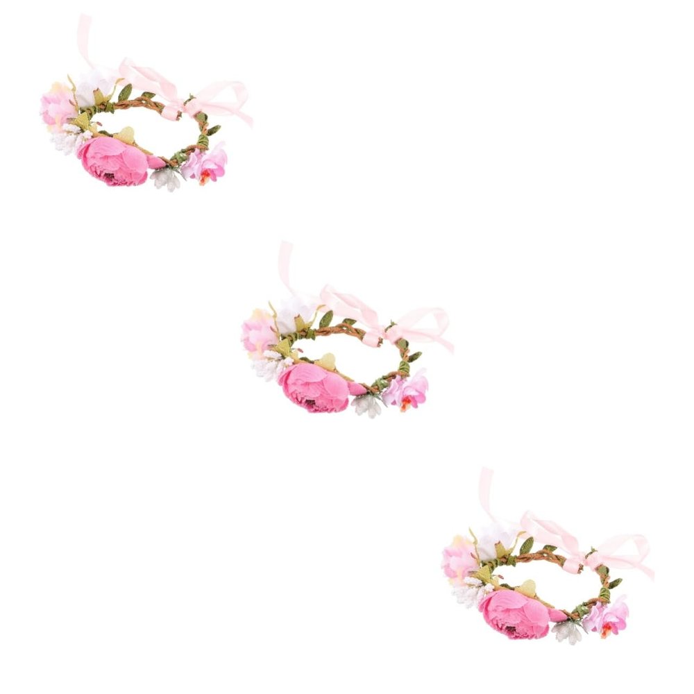 FRCOLOR 3-Piece Flower Collars for Small Dogs and Cats