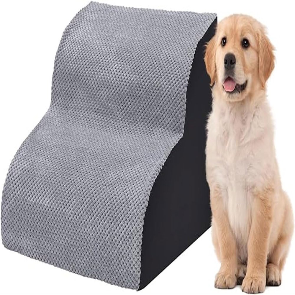 4-Step Pet Stairs for Small Dogs, Gray, Size 2