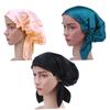 Silk Sleep Bonnet for Long Hair, Black view 1