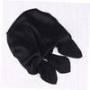 Silk Sleep Bonnet for Long Hair, Black view 3