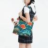 Ocean Underwater Fish Print Pet Portable Shoulder Bag, Foldable Pet Bag 13.4 x 6.1 x 10.2 Inches for Subway, Shopping, and Hiking view 3