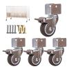 Furniture Swivel Casters, 1.5 in (38 mm), U-Bracket, 75 kg Capacity, 4-Pack view 1