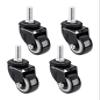 Furniture Casters, Swivel Casters, 50 mm, M8 x 25 mm, M10 x 25 mm, M12 x 25 mm Threaded Stems, Up to 200 kg, Quiet Rubberized Trolley Casters with Locking Brake view 1