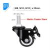 Furniture Casters, Swivel Casters, 50 mm, M8 x 25 mm, M10 x 25 mm, M12 x 25 mm Threaded Stems, Up to 200 kg, Quiet Rubberized Trolley Casters with Locking Brake view 4