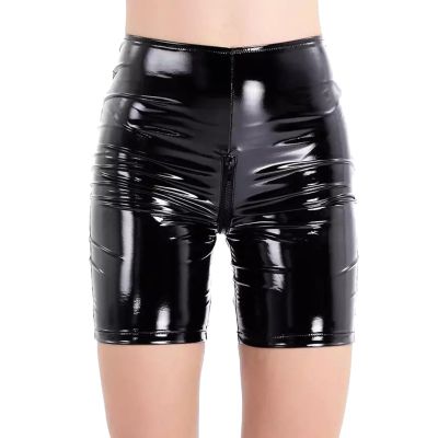 Duohropke Women's Wet Look Hotpants
