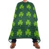 St. Patrick's Day Green Shamrock Clover Barber Cape view 1