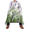Lavender Purple Haircut Cape with Green Leaves, Antistatic Barber Cape for Kids and Adults view 1