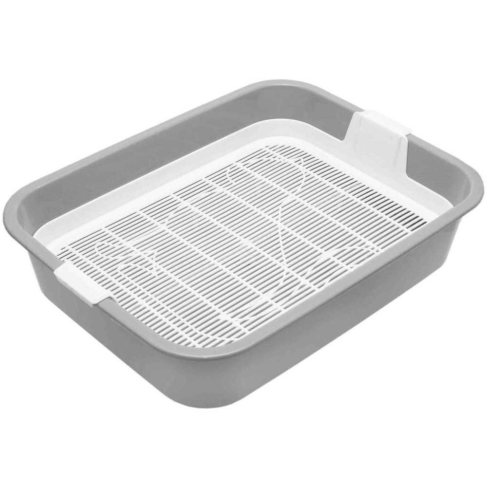 4BIG.fun Litter Box for Kittens and Small Animals with Cleaning Grate