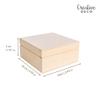 Creative Deco Small Wooden Box with Lid, 10 x 10 x 5 cm (±0.5 cm) view 3