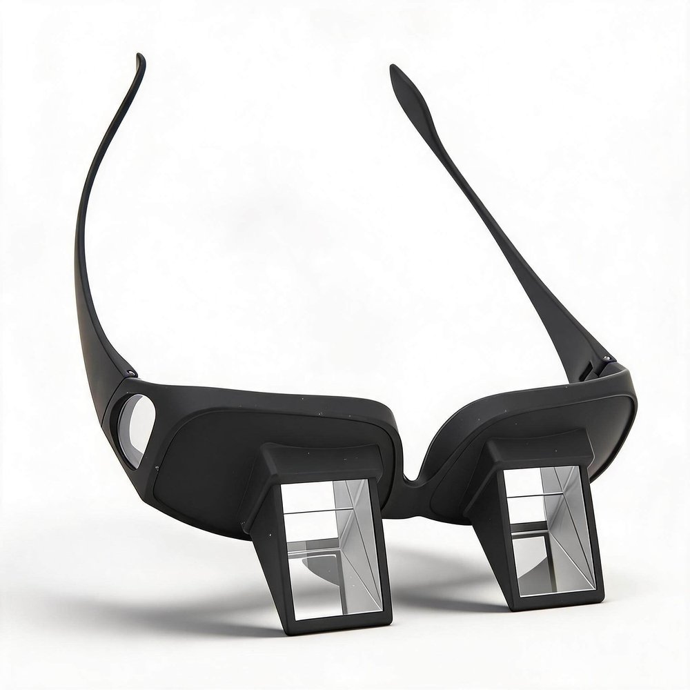 Horizontal Reading Glasses with 90-Degree Prism