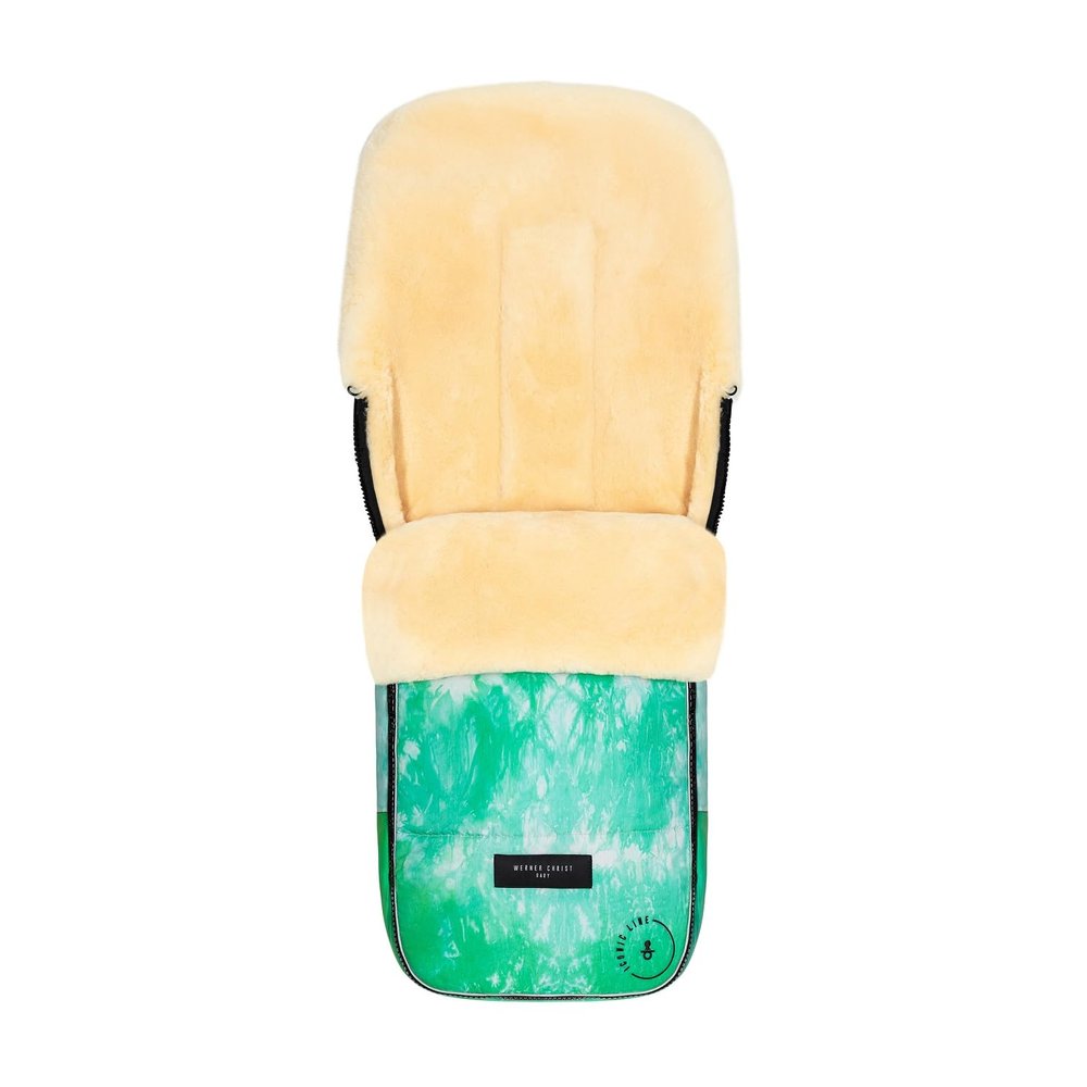 WERNER CHRIST BABY FLIMS ICONIC LINE Sheepskin Stroller Footmuff, 6–36 Months, Green