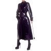 IDDSI Black Sexy Latex Robe with Double-Breasted Front Buttons, Purple, XS view 2