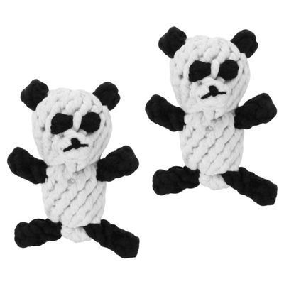 FRCOLOR 2-Piece Chew Toys for Dogs and Cats, Interactive Cotton Rope Toys with Cartoon Design