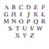 2 Sheets of English Letter ABCD Floral Temporary Tattoo Stickers view 2