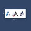 2 Sheets of English Letter ABCD Floral Temporary Tattoo Stickers view 4