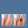 2-Piece Temporary Tattoo Stickers for Women, Waterproof Long-Lasting Faux Scar and Colorful Flower Designs for Abdomen and Thigh view 4