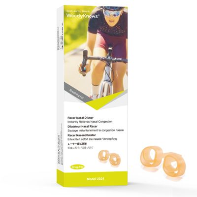 WoodyKnows Racer Nasal Dilators | Sports Breathing Aid | Soft Athletic Nasal Openers | Breathe Better During Training | Immediate Airflow Improvement | Alternative to Nasal Strips (3-Pack)