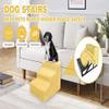 3-Step Dog Stairs with Washable Fabric Cover, Black view 4