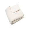 Jollein 517-511-67031 Baby Blanket, Knitted Blanket with Teddy Fleece - Basic Knit Ivory (75 x 100 cm) view 1