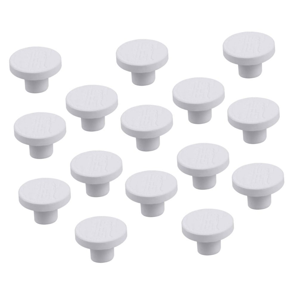 FRCOLOR 15-Pack White Ceramic Coral Fragment Holders