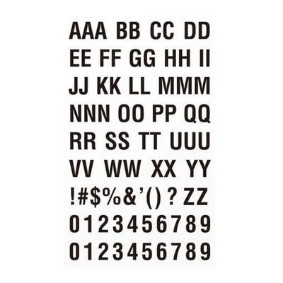 UYUME Temporary Tattoo, 2 Sheets Alphabet Uppercase Letter Stickers, Black