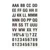 UYUME Temporary Tattoo, 2 Sheets Alphabet Uppercase Letter Stickers, Black view 1