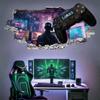 tjapalo p80x 3D Gamer Wall Decal for Kids' Room, Personalized Gaming Decor, W63 x H31 cm view 1