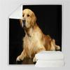 AKATIE 3D Golden Retriever Plush Blanket, 100 x 130 cm, Black view 2