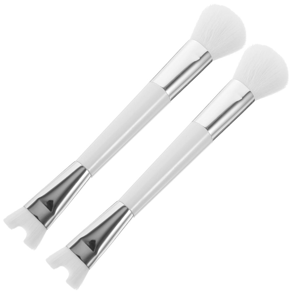minkissy 2-Piece Dual-Ended Nose Contour Brushes, Multifunctional U-Shaped Makeup Brushes for Precise Nose Makeup, Portable and Soft for Women